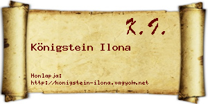 Königstein Ilona névjegykártya